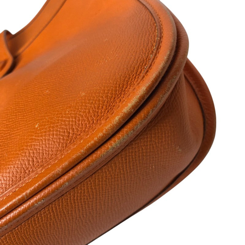 エルメス HERMES エヴリン2PM □K刻印 オレンジ シルバー金具 エプソン レディース ショルダーバッグ