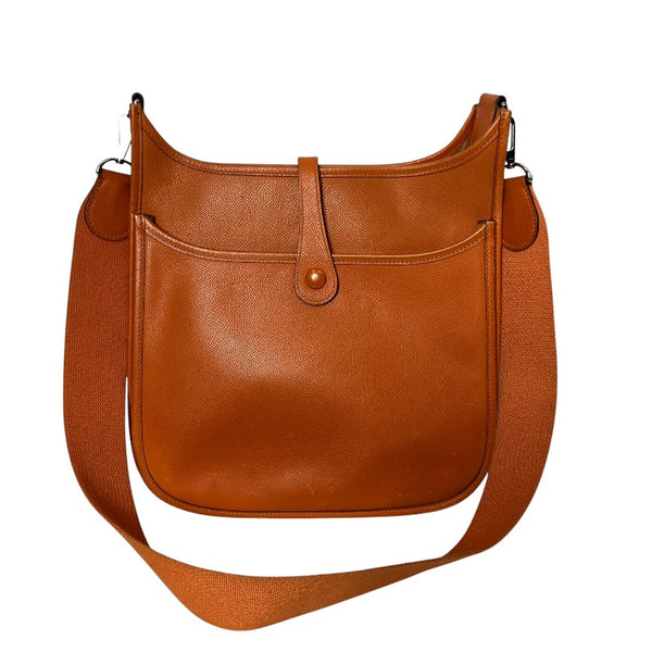 エルメス HERMES エヴリン2PM □K刻印 オレンジ シルバー金具 エプソン レディース ショルダーバッグ