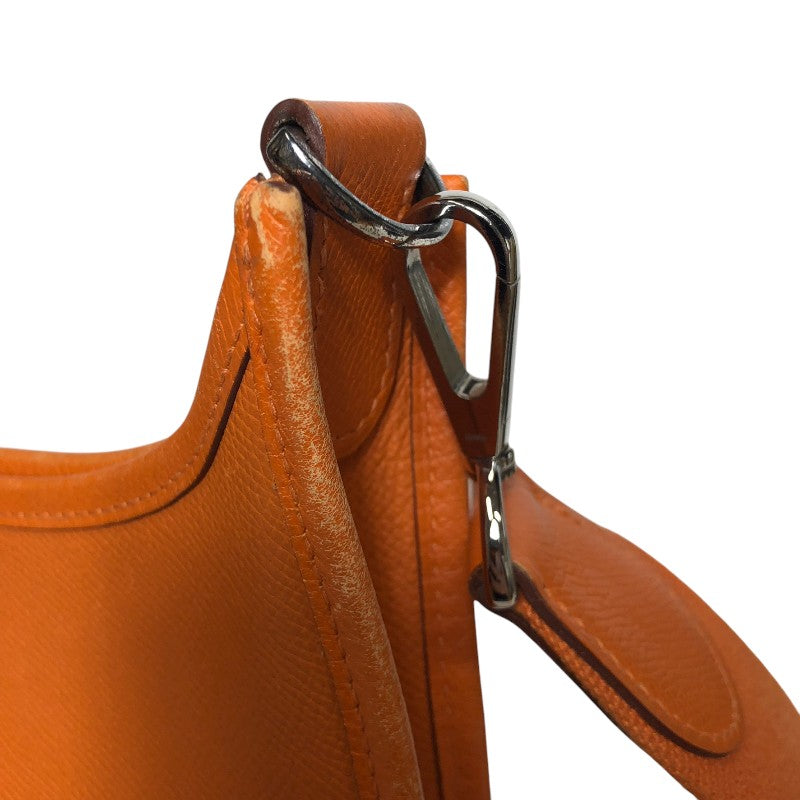 エルメス HERMES エヴリン2PM □K刻印 オレンジ シルバー金具 エプソン レディース ショルダーバッグ