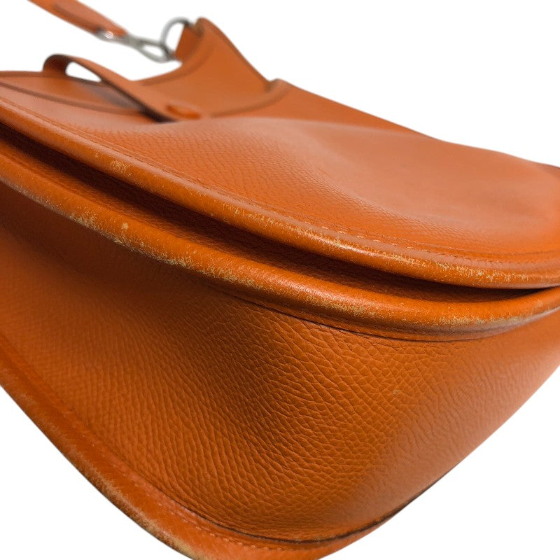エルメス HERMES エヴリン2PM □K刻印 オレンジ シルバー金具 エプソン レディース ショルダーバッグ