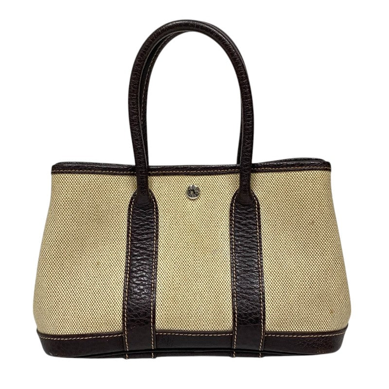 エルメス HERMES ガーデンパーティ TTPM □I刻 ベージュ×ブラウン トワル/ブッフル レディース トートバッグ ハンドバッグ