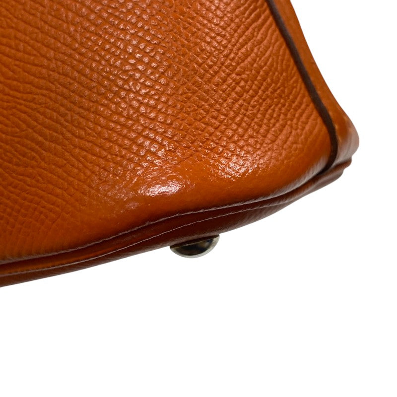 エルメス HERMES ボリード27 T刻 オレンジ シルバー金具 エプソン レディース ハンドバッグ