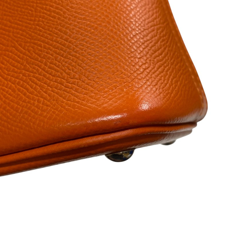 エルメス HERMES ボリード27 T刻 オレンジ シルバー金具 エプソン レディース ハンドバッグ