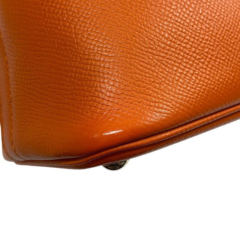 エルメス HERMES ボリード27 T刻 オレンジ シルバー金具 エプソン レディース ハンドバッグ