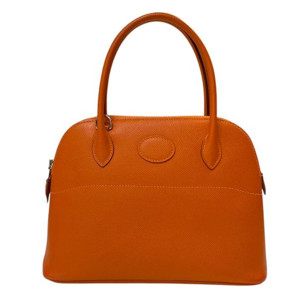 エルメス HERMES ボリード27 T刻 オレンジ シルバー金具 エプソン レディース ハンドバッグ