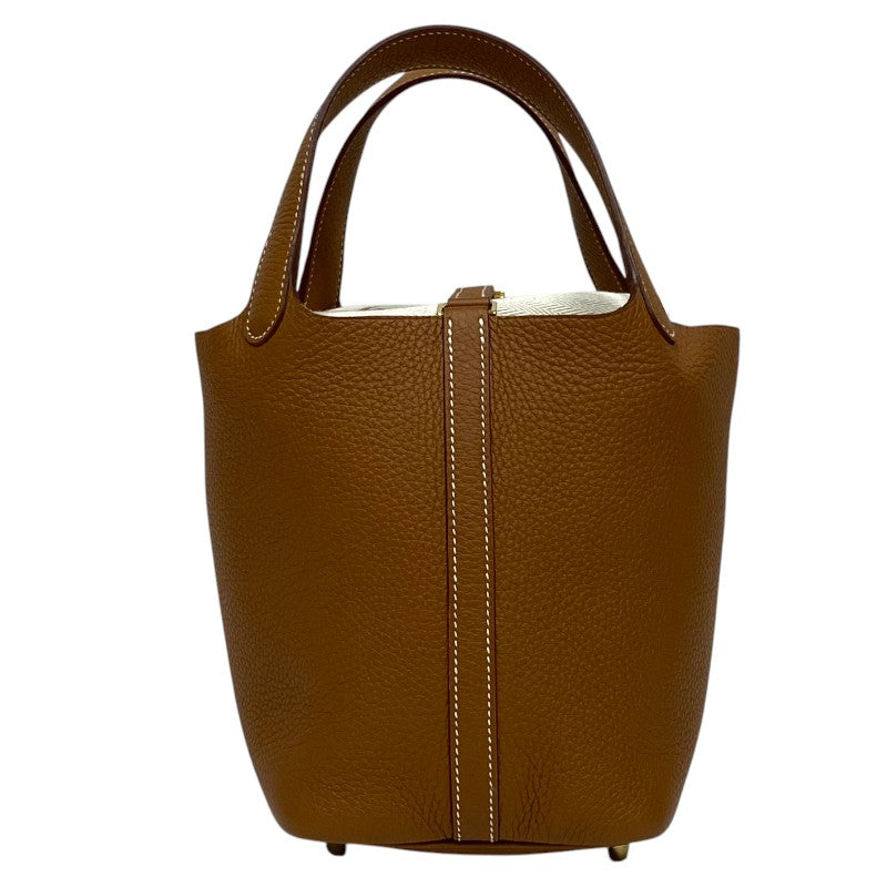 エルメス HERMES ピコタンロックPM B刻 ゴールド ゴールド金具 トリヨン レディース ハンドバッグ