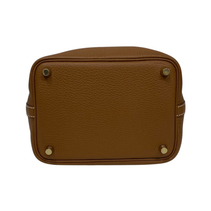 エルメス HERMES ピコタンロックPM B刻 ゴールド ゴールド金具 トリヨン レディース ハンドバッグ