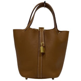 エルメス HERMES ピコタンロックPM B刻 ゴールド ゴールド金具 トリヨン レディース ハンドバッグ