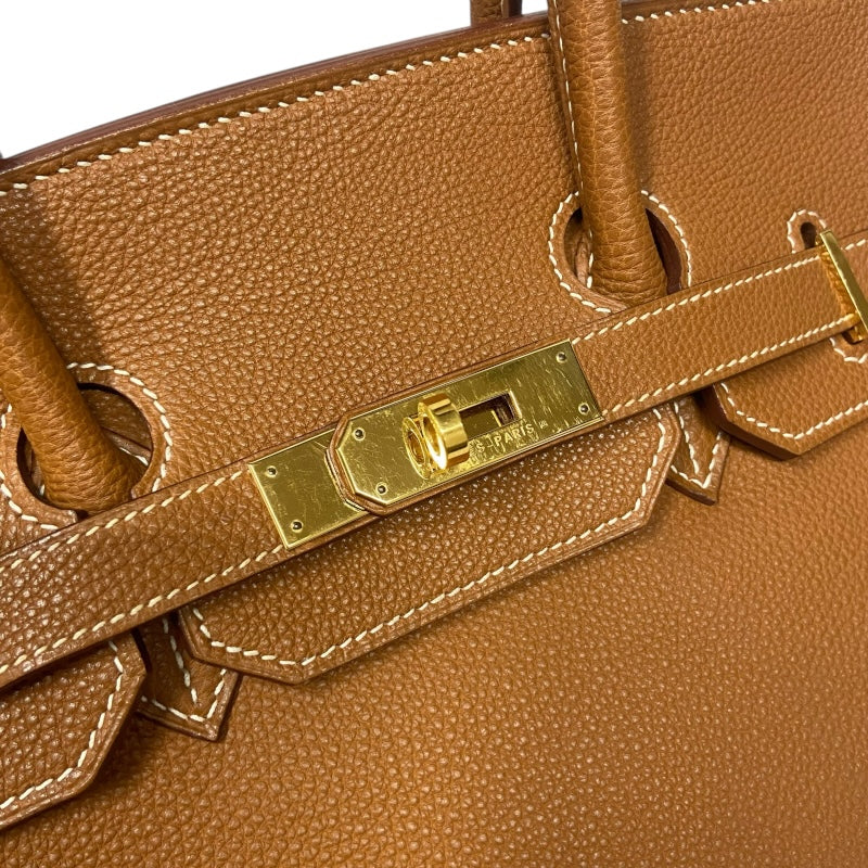 エルメス HERMES バーキン35 ▢E刻 ゴールド ゴールド金具 トゴ レディース ハンドバッグ