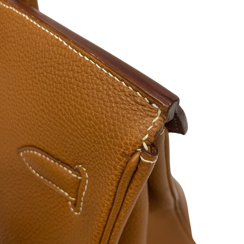 エルメス HERMES バーキン35 ▢E刻 ゴールド ゴールド金具 トゴ レディース ハンドバッグ