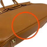 エルメス HERMES バーキン35 ▢E刻 ゴールド ゴールド金具 トゴ レディース ハンドバッグ