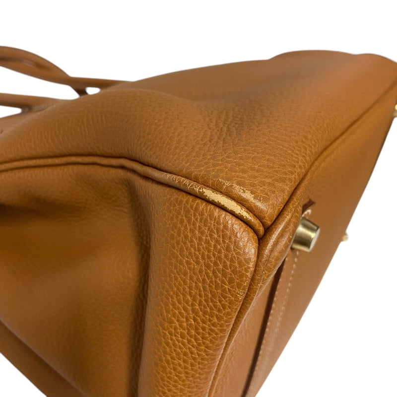 エルメス HERMES バーキン35 ▢E刻 ゴールド ゴールド金具 トゴ レディース ハンドバッグ