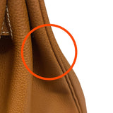 エルメス HERMES バーキン35 ▢E刻 ゴールド ゴールド金具 トゴ レディース ハンドバッグ