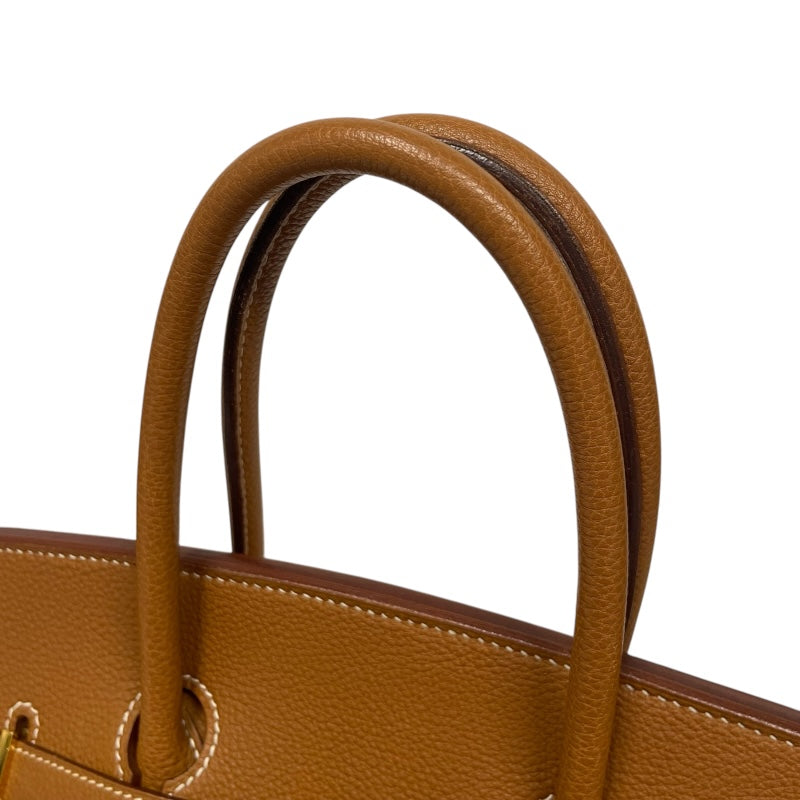 エルメス HERMES バーキン35 ▢E刻 ゴールド ゴールド金具 トゴ レディース ハンドバッグ