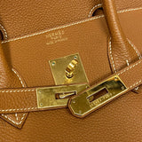 エルメス HERMES バーキン35 ▢E刻 ゴールド ゴールド金具 トゴ レディース ハンドバッグ
