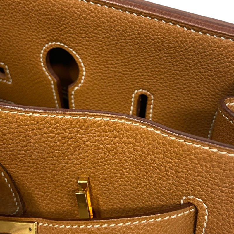 エルメス HERMES バーキン35 ▢E刻 ゴールド ゴールド金具 トゴ レディース ハンドバッグ