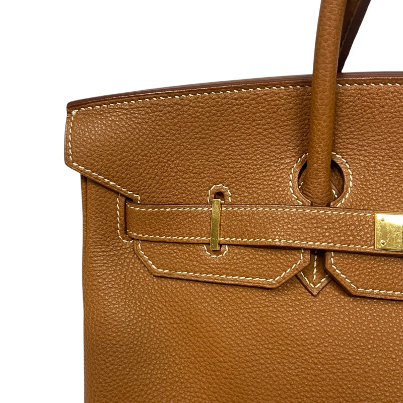 エルメス HERMES バーキン35 ▢E刻 ゴールド ゴールド金具 トゴ レディース ハンドバッグ