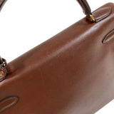 エルメス HERMES ケリー32　内縫い 〇Y刻 ブラウン ゴールド金具 クシュベル レディース ハンドバッグ
