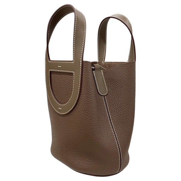 エルメス HERMES インザループ18 W刻 エトゥープ シルバー金具 トリヨン レディース ハンドバッグ