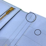 エルメス HERMES ベアン スフレ ヴェルソ Y刻印 ヴェールクリケット×ブルーブリュム ゴールド金具 ヴォーエプソン レディース 長財布