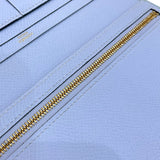 エルメス HERMES ベアン スフレ ヴェルソ Y刻印 ヴェールクリケット×ブルーブリュム ゴールド金具 ヴォーエプソン レディース 長財布