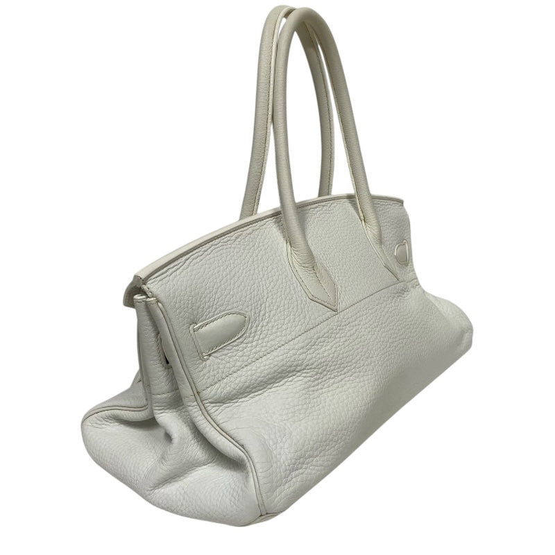 エルメス HERMES ショルダーバーキン □J刻 ホワイト シルバー金具 トリヨンクレマンス レディース ショルダーバッグ