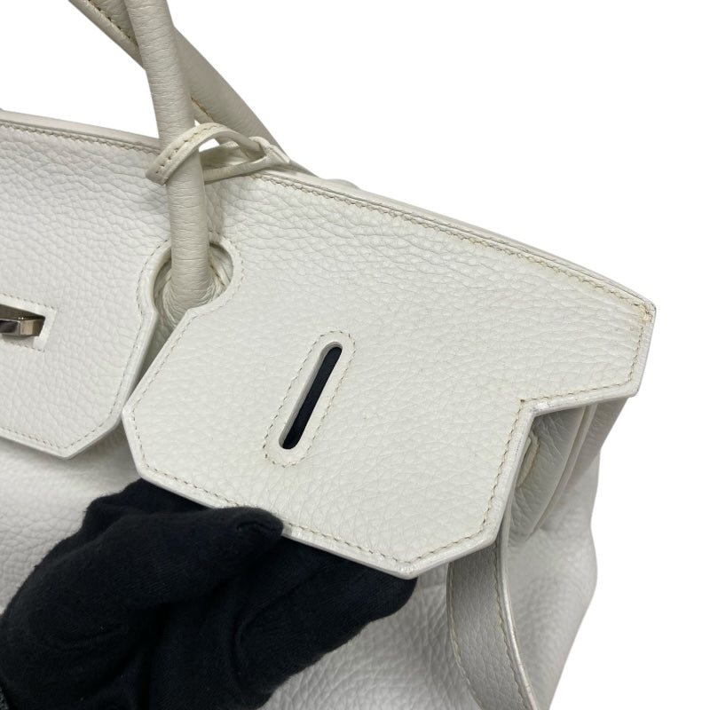 経典 エルメス HERMES ショルダーバーキン □J刻 ホワイト シルバー その他