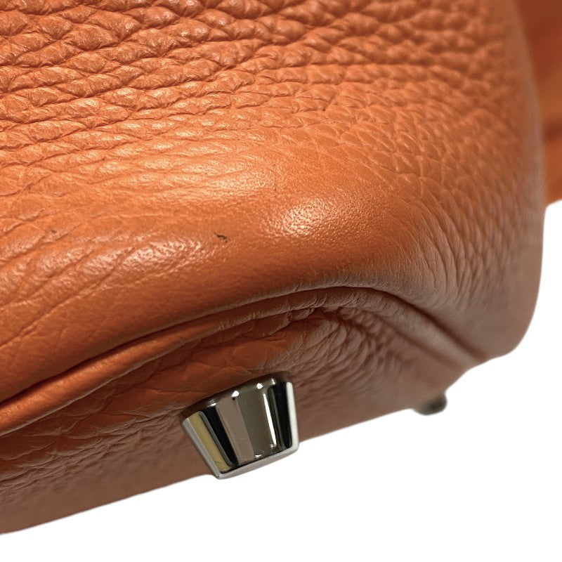 エルメス HERMES ピコタンロックPM □R刻 オレンジ シルバー金具 トリヨン レディース ハンドバッグ