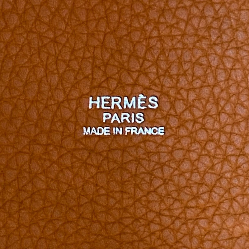 エルメス HERMES ピコタンロックPM □R刻 オレンジ シルバー金具 トリヨン レディース ハンドバッグ