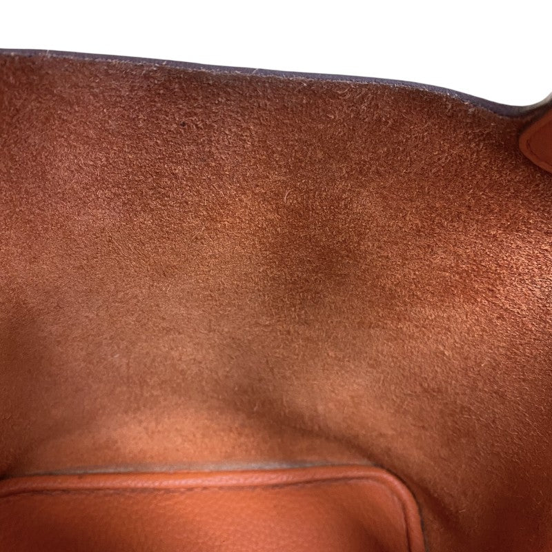 エルメス HERMES ピコタンロックPM □R刻 オレンジ シルバー金具 トリヨン レディース ハンドバッグ
