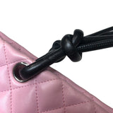 シャネル CHANEL カンボンライン ラージトートバッグ A25169 ピンク×ブラック ラムスキン レディース トートバッグ