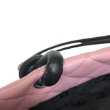 シャネル CHANEL カンボンライン ラージトートバッグ A25169 ピンク×ブラック ラムスキン レディース トートバッグ