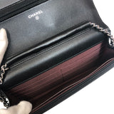 シャネル CHANEL マトラッセ チェーンウォレット AP0250 ブラック シルバー金具 ラムスキン レディース ショルダーバッグ