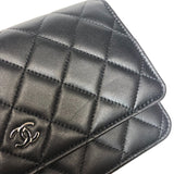 シャネル CHANEL マトラッセ チェーンウォレット AP0250 ブラック シルバー金具 ラムスキン レディース ショルダーバッグ