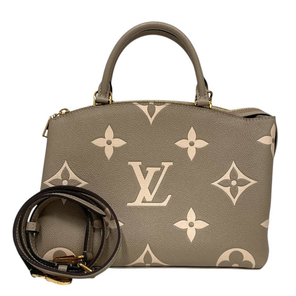 ルイ・ヴィトン LOUIS VUITTON プティ・パレPM M58914 トゥルトレール クレーム バイカラー モノグラム・アンプラント レザー レディース ハンドバッグ