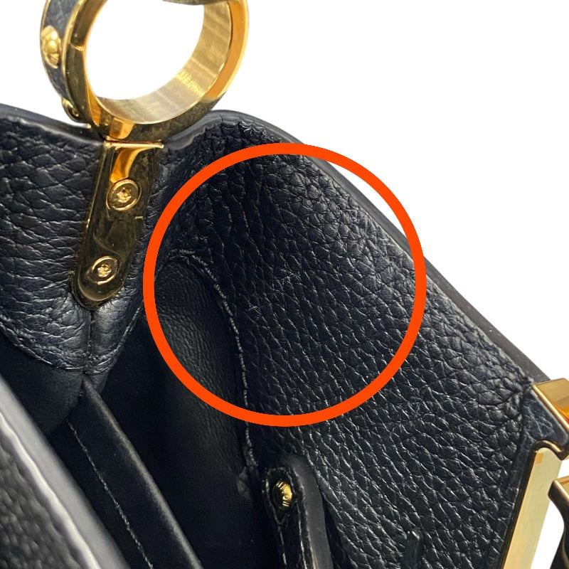 ルイ・ヴィトン LOUIS VUITTON カプシーヌMINI M56071 ブラック トリヨン レディース ショルダーバッグ