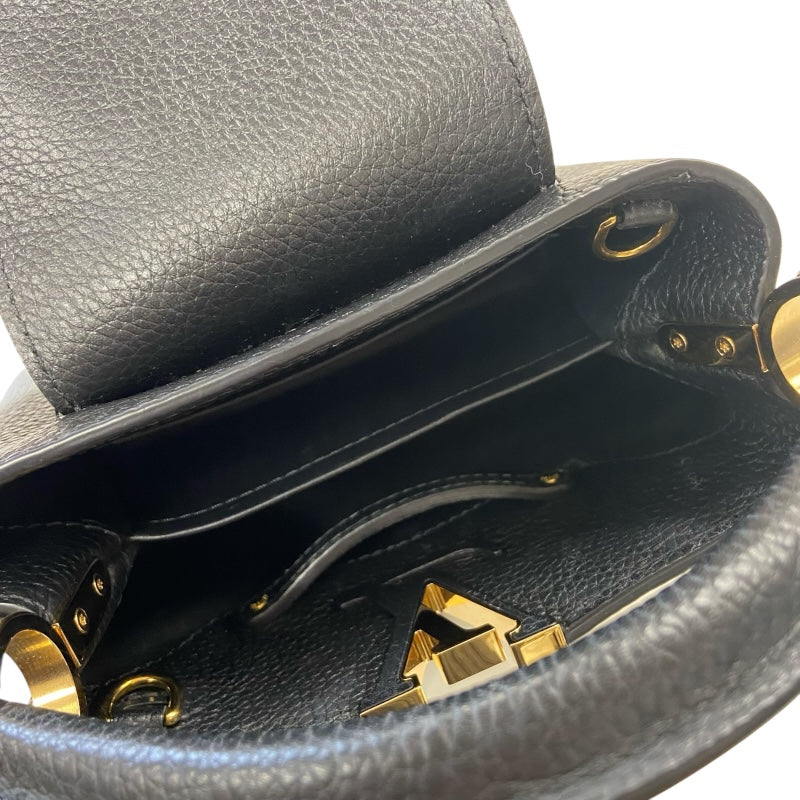 ルイ・ヴィトン LOUIS VUITTON カプシーヌMINI M56071 ブラック トリヨン レディース ショルダーバッグ
