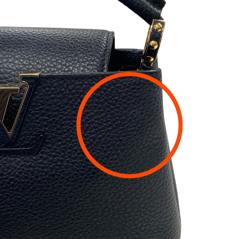 ルイ・ヴィトン LOUIS VUITTON カプシーヌMINI M56071 ブラック トリヨン レディース ショルダーバッグ