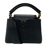 ルイ・ヴィトン LOUIS VUITTON カプシーヌMINI M56071 ブラック トリヨン レディース ショルダーバッグ