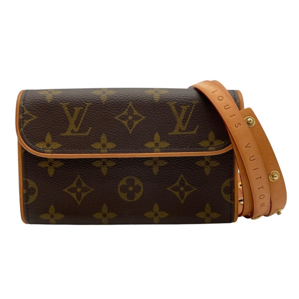 ルイ・ヴィトン LOUIS VUITTON ポシェットフロランティーヌ M51855 ブラウン モノグラムキャンバス レディース ポーチ