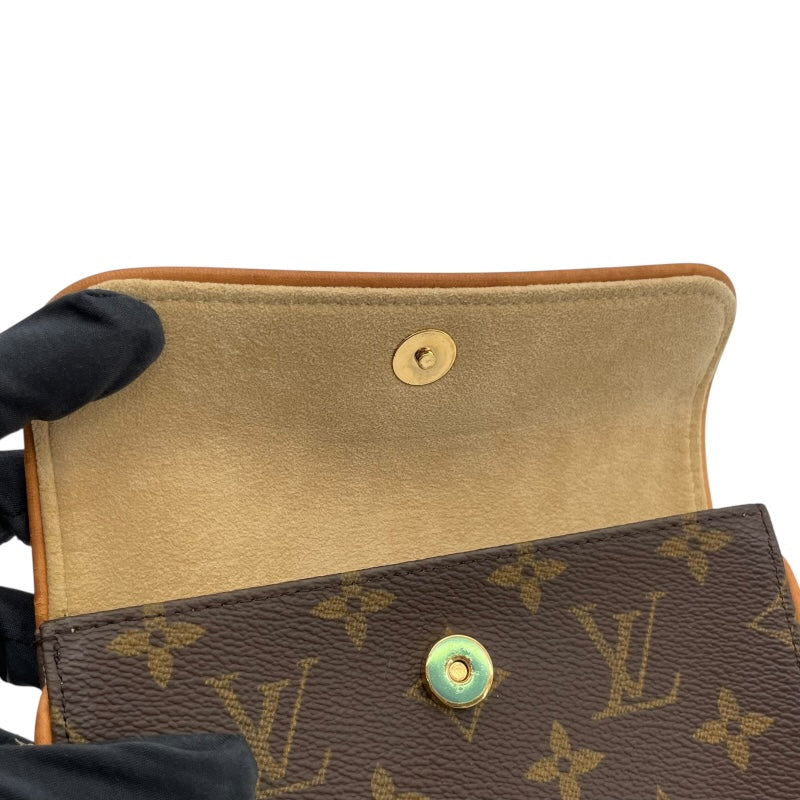 ルイ・ヴィトン LOUIS VUITTON ポシェットフロランティーヌ M51855 ブラウン モノグラムキャンバス レディース ポーチ