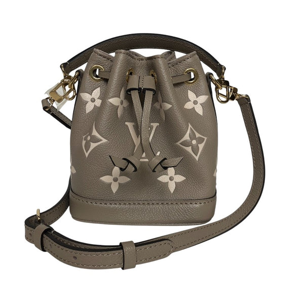 ルイ・ヴィトン LOUIS VUITTON ナノ・ノエ M46291 トゥルトレールクレーム バイカラーモノグラム・アンプラント レディース ショルダーバッグ
