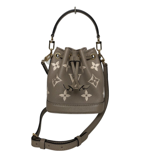 ルイ・ヴィトン LOUIS VUITTON ナノ・ノエ M46291 トゥルトレールクレーム バイカラーモノグラム・アンプラント レディース ショルダーバッグ