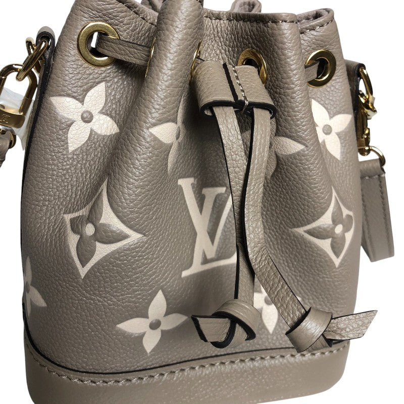 ルイ・ヴィトン LOUIS VUITTON ナノ・ノエ M46291 トゥルトレールクレーム バイカラーモノグラム・アンプラント レディース ショルダーバッグ