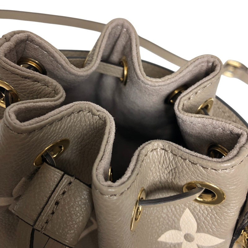 ルイ・ヴィトン LOUIS VUITTON ナノ・ノエ M46291 トゥルトレールクレーム バイカラーモノグラム・アンプラント レディース ショルダーバッグ