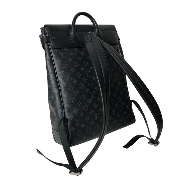 ルイ・ヴィトン LOUIS VUITTON スティーマー・バッグパック M44052 ブラック　シルバー金具 モノグラム・エクリプス メンズ リュック・デイパック