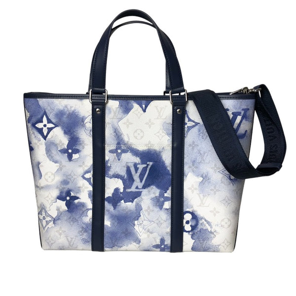 ルイ・ヴィトン LOUIS VUITTON ウィークエンド トートPM M45756 ブルー/ホワイト モノグラム・ウォーター キャンバス メンズ トートバッグ