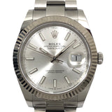ロレックス ROLEX デイトジャスト41 ランダムシリアル 126334 シルバー オイスターブレス SS/K18WG 自動巻き メンズ 腕時計