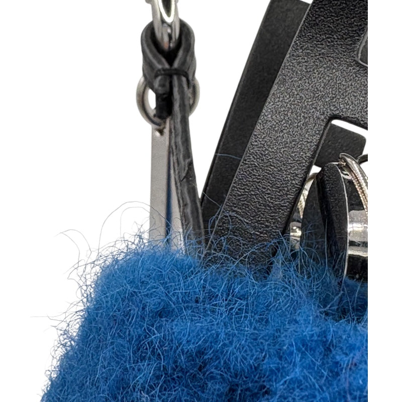 フェンディ FENDI バッグチャーム ブルー/グリーン/ピンク/レッド/オレンジ コットン レザー ユニセックス チャーム