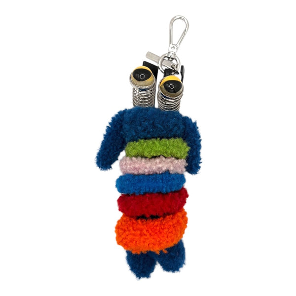 フェンディ FENDI バッグチャーム ブルー/グリーン/ピンク/レッド/オレンジ コットン レザー ユニセックス チャーム